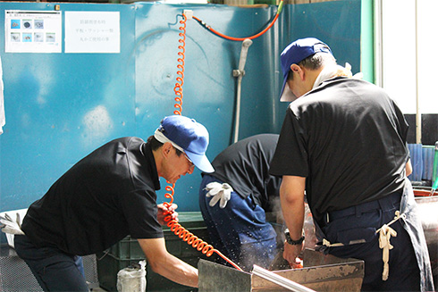 湯洗or防錆処理